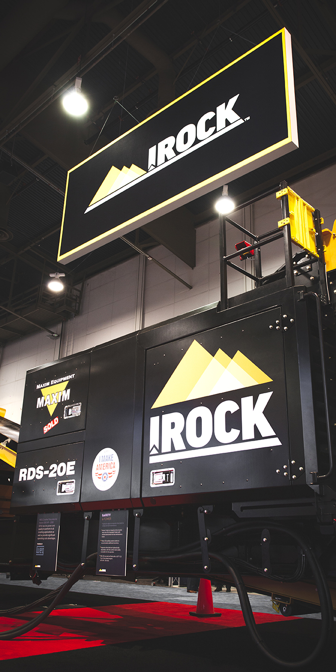 IROCK trade show booth and equipment