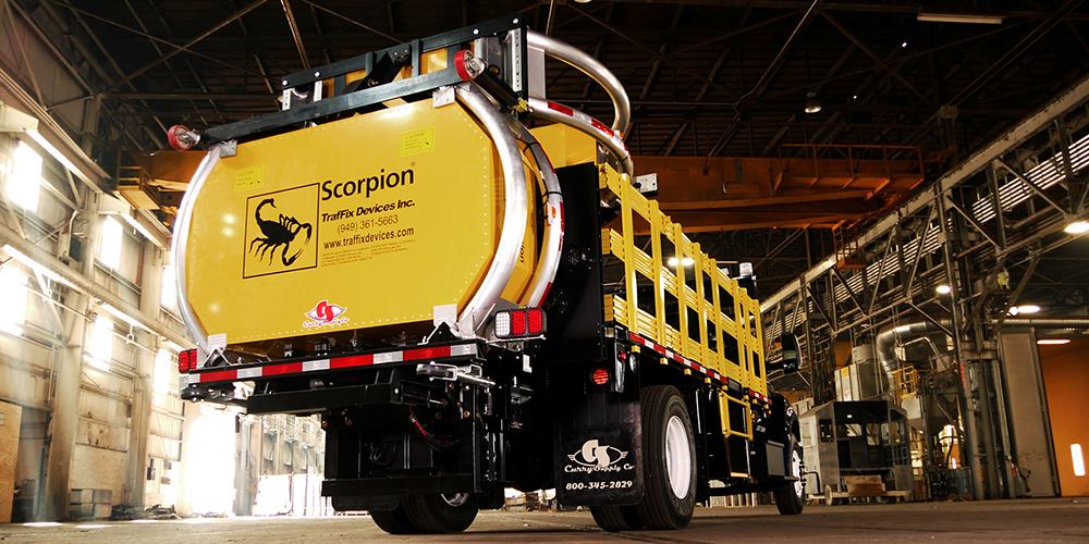 scorpion truck in the curry supply facility